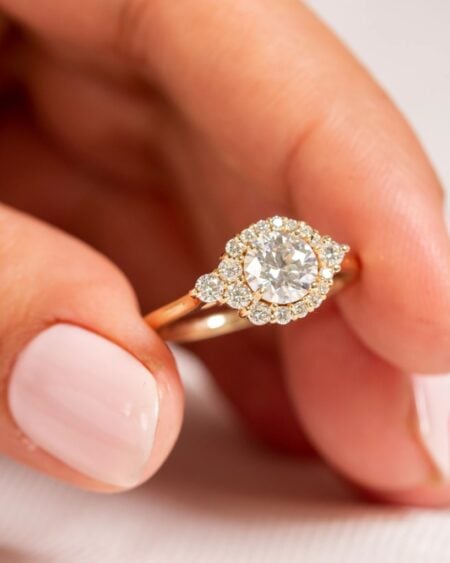 1ct Halo Engagement Ring