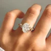 2.50ct Cluster Oval Moissanite Engagement Ring