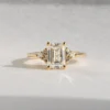 2ct Cluster Emerald Moissanite Engagement Ring Aria Jewellery