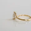 2ct Hidden Halo Pear Moissanite Ring