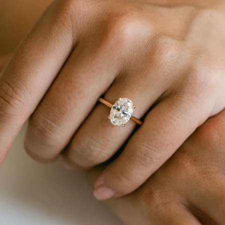 2 Carat Oval Moissanite Ring