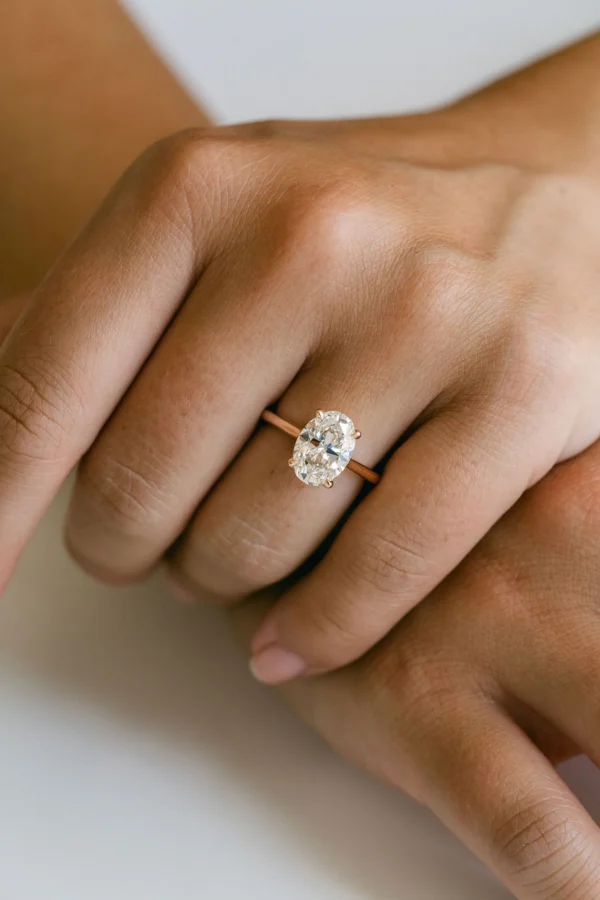 2 Carat Oval Moissanite Ring
