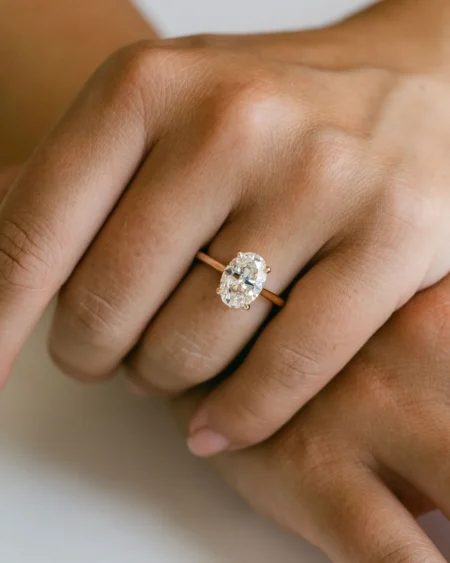 2 Carat Oval Moissanite Ring