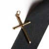 30mm Plain Gold Cross Pendant