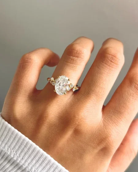 3ct Cluster Oval Moissanite Engagement Ring South Africa
