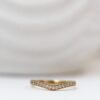 9ct Gold Curved Diamond Wedding Band