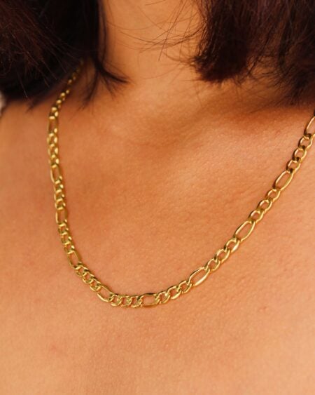 9ct Gold Ladies Figaro Chain