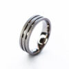 AJ-- Double Grooved Mens Ring