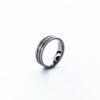 AJ -- Double Grooved Mens Ring