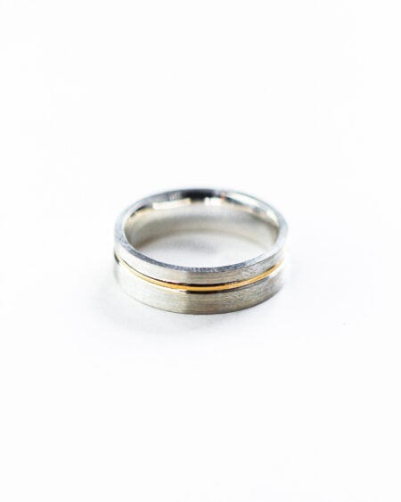 Argentium and Gold Mens Band