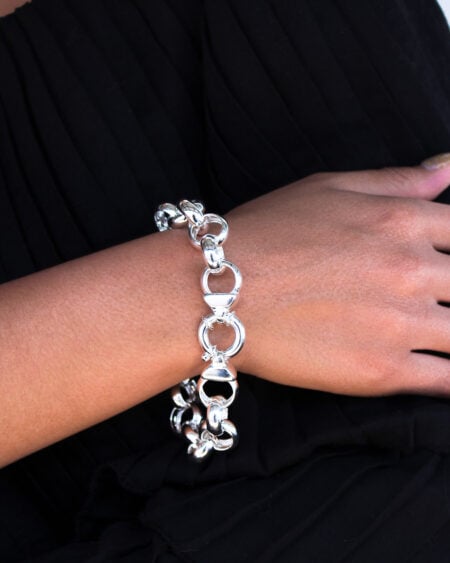 Silver Belcher Bracelet 10mm