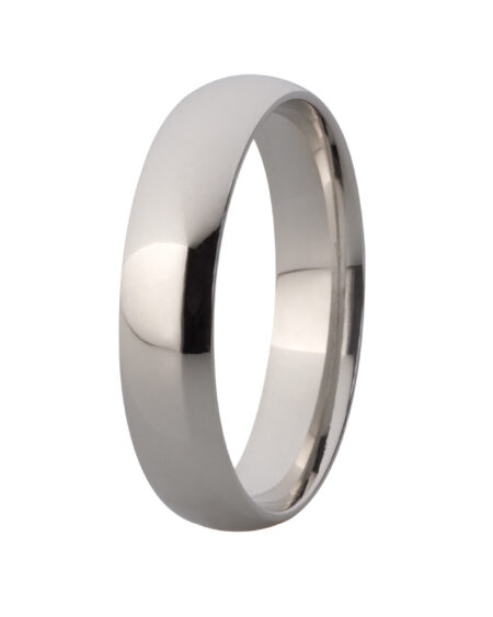 White Gold Mens Wedding Band