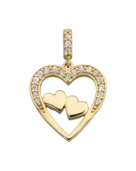 Double Heart Pendants