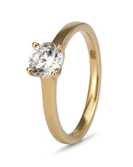 4 Claw Solitaire CZ Ring