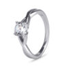 White Gold Twisted Shank Ring