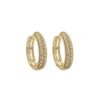 Gold CZ Huggie Earrings