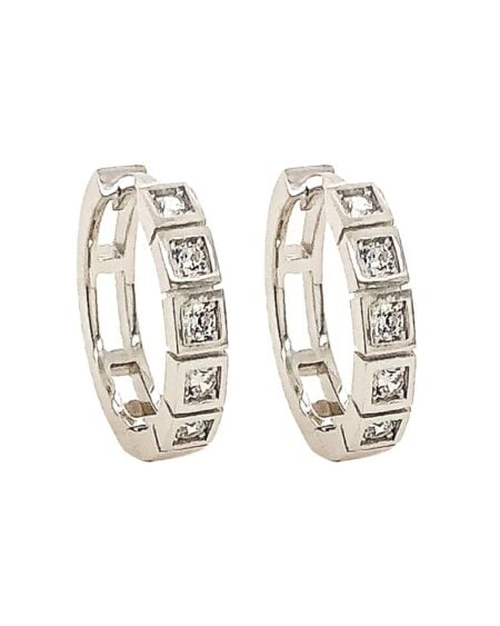 White Gold CZ Huggies