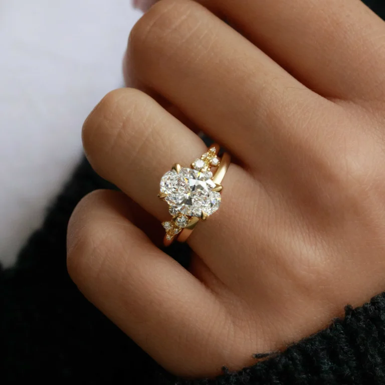 Cluster Oval Moissanite Engagement Ring South Africa