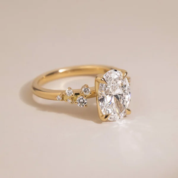 Cluster Oval Moissanite Engagement Ring South Africa Aria Jewellery