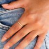 9ct Gold Curved Diamond Wedding Band