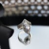 Custom Pear Sterling Silver Ring