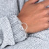 Custom Sterling Silver Circle Bangle Aria Jewellery