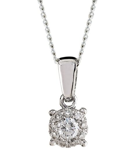 Illusion Set Diamond Pendant