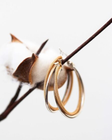 Dotty Gold Hoop Earrings