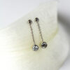 Fancy Silver Drop Stud Earrings 2