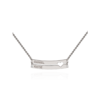 Silver Personalised Double Bar Necklace