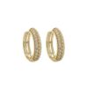 Gold CZ Huggie Earrings