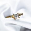 Gold CZ Princess Cut Ring South Africa Aria Jewellery