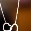 Gold Personalised Joined Hearts Necklace