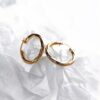Gold Twisted Hoop Earrings