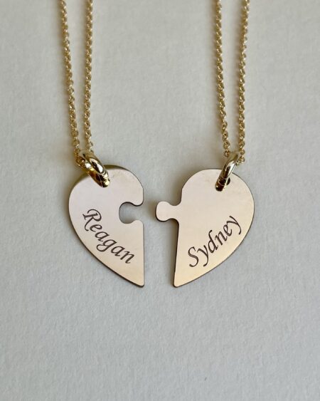Heart Personalised Puzzle Necklace