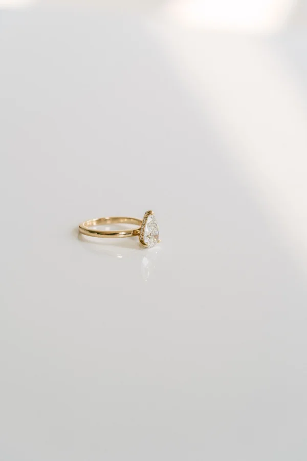 Hidden Halo 2ct Pear Moissanite Ring South Africa