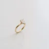 Hidden Halo Pear 1.5ct Moissanite Ring