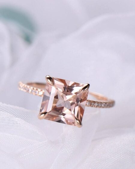 Princess-Cut-Morganite-Ring