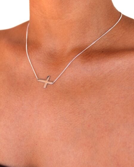Horizontal Cross Necklace