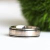 Titanium and Silver Wedding Band