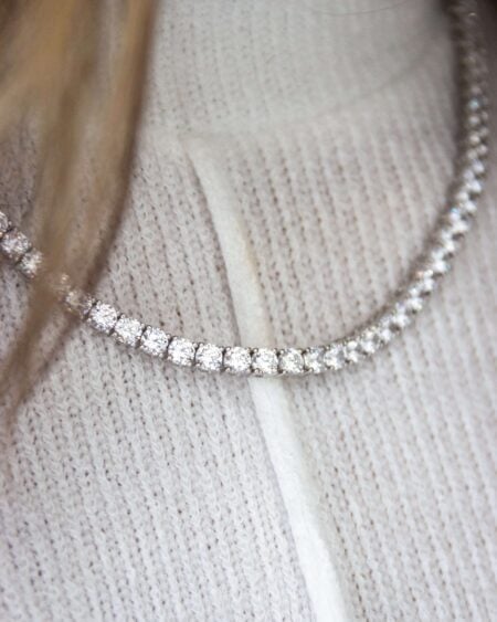 Silver Tennis Necklace