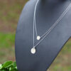 Layered Initial Disc Necklace