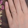 Twist Pear Morganite Engagement Ring