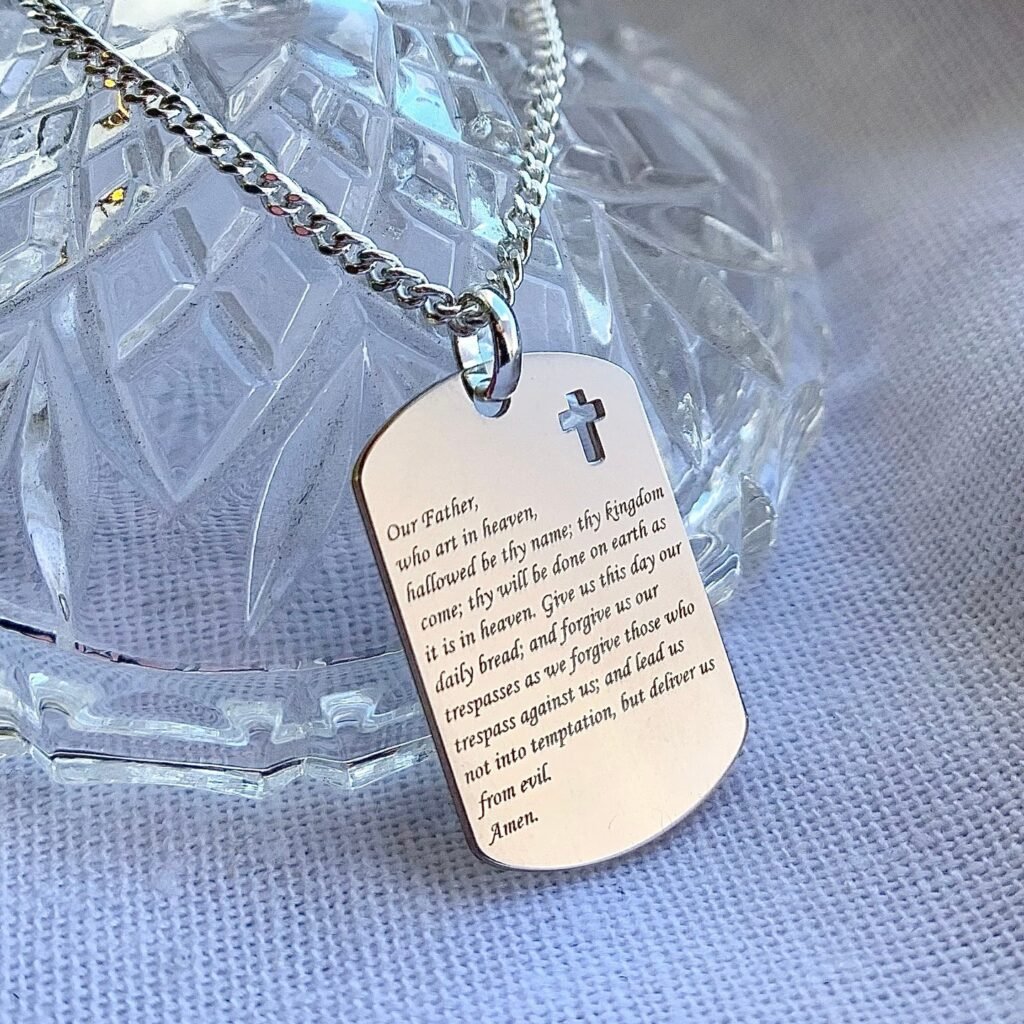 Lords prayer necklace personalised prayer necklace
