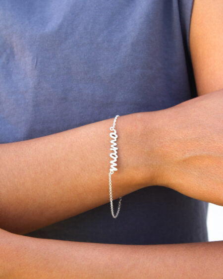 Mama Bracelet in Script Letters 1