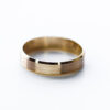Mens Gold Bevelled Edge Wedding Band