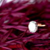 Moissanite by design oval purple ring