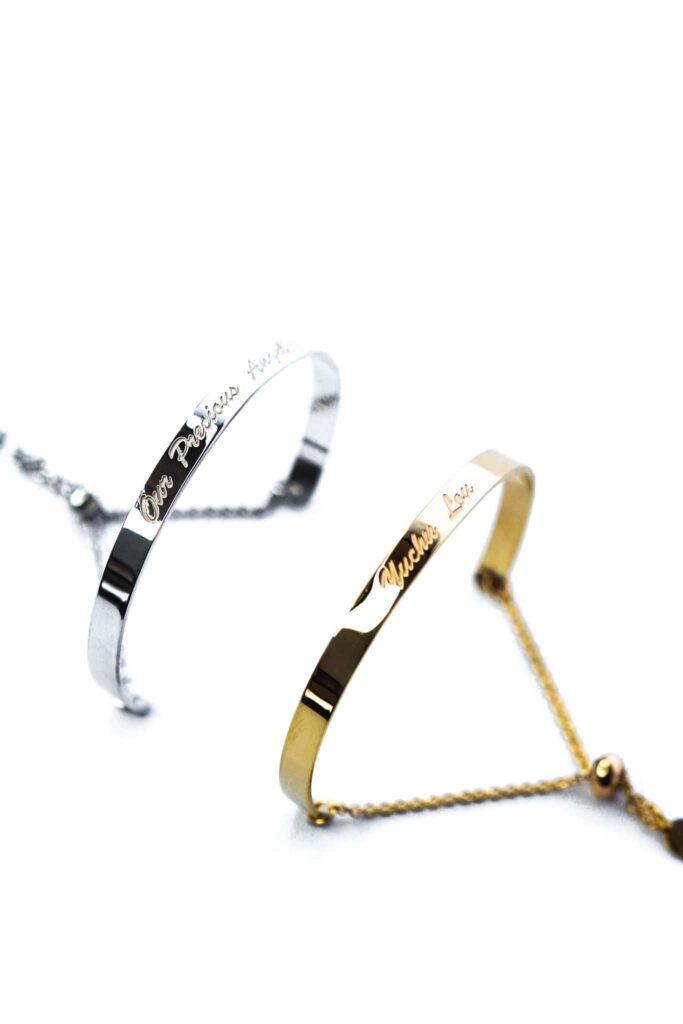Personalised 9ct Gold Baby Bangle