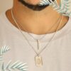 Personalised Dog Tag Necklace Silver Disc With Silver Chain
