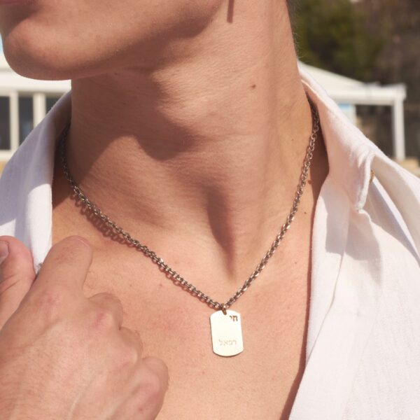 Personalised Dog Tag Necklace titanium Chain